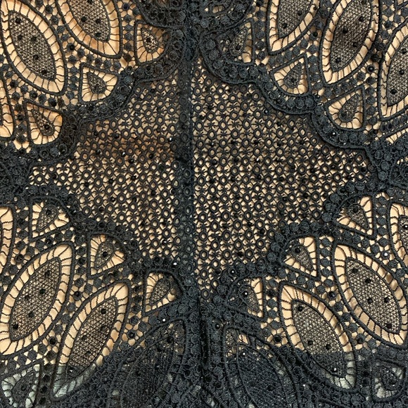 JOVANI Women’s Elegant Lace Beaded Midi Dress 4 Black - Picture 9 of 15